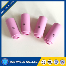 Fabricantes de taza / boquilla de cerámica 10N45 / 47/48/49 para la máquina de soldadura tig